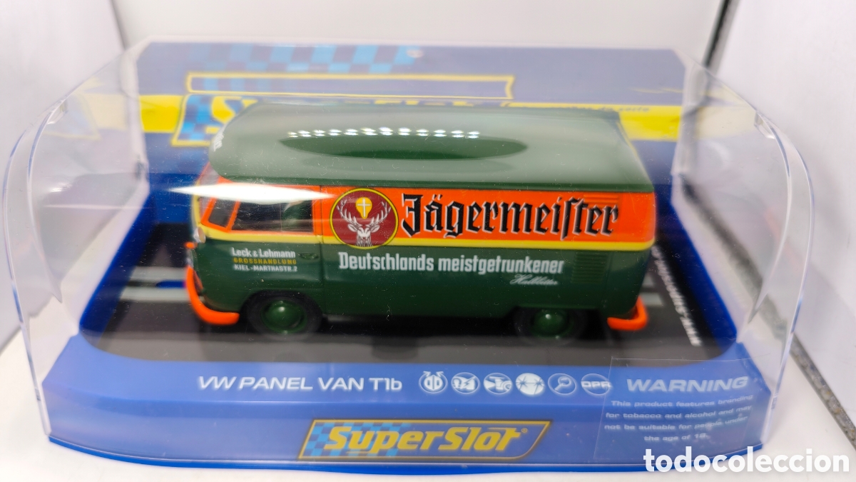 Scalextric: SUPERSLOT VW PANEL VAN T1B GREEN AND ORANGE H3938