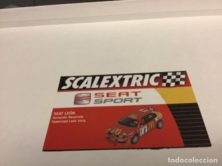 Scalextric: Tarjeta Scalextric SEAT Leon - Foto 1