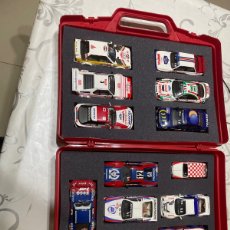 Scalextric: MALETÍN 13 COCHES RALLY DE SCALEXTRIC TECNITOYS, NUEVO. Lote 362791310