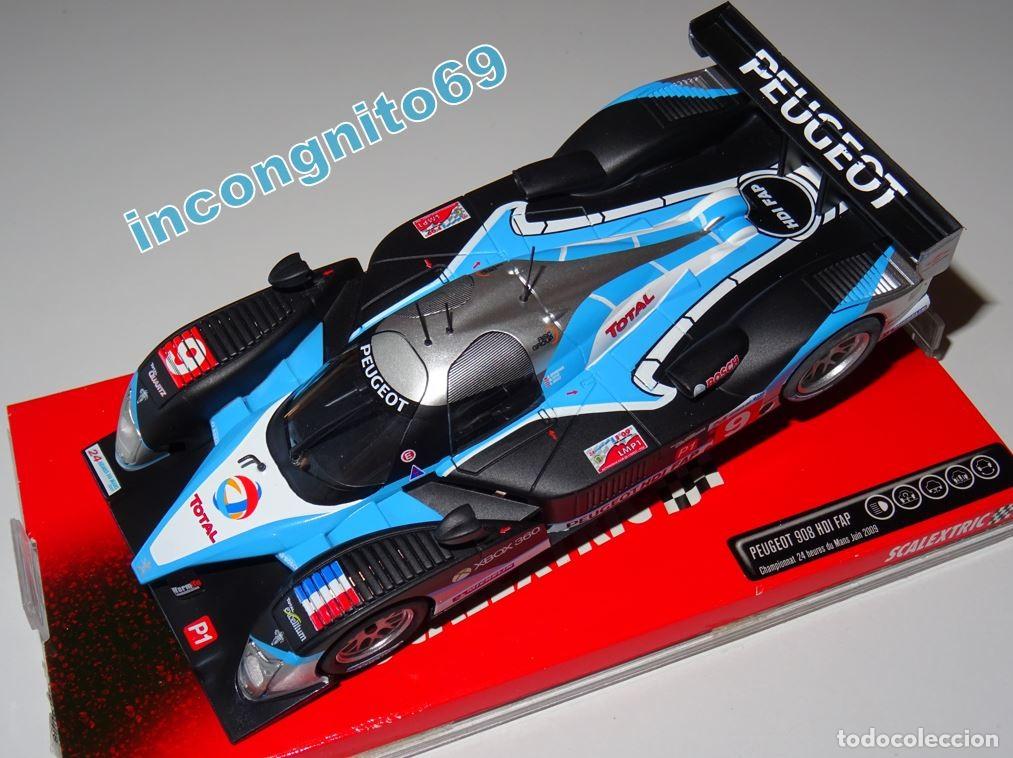 Voiture Miniatures SCX 1/32 Peugeot 908 HDI FAP 2009 - Édition Salon Nuremberg Avec Feux