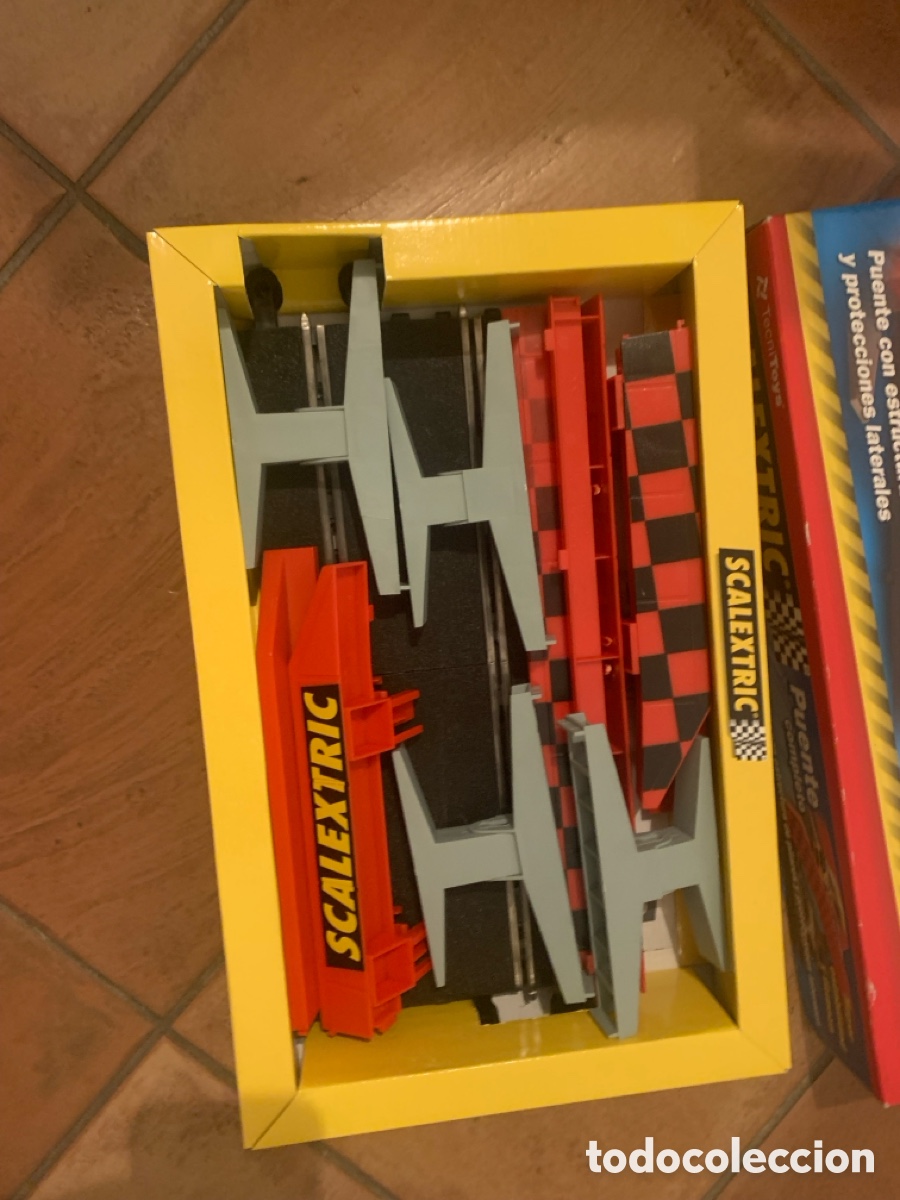 Scalextric: PUENTE COMPLETO SCALEXTRIC TECNITOYS REF 8807 - Foto 2