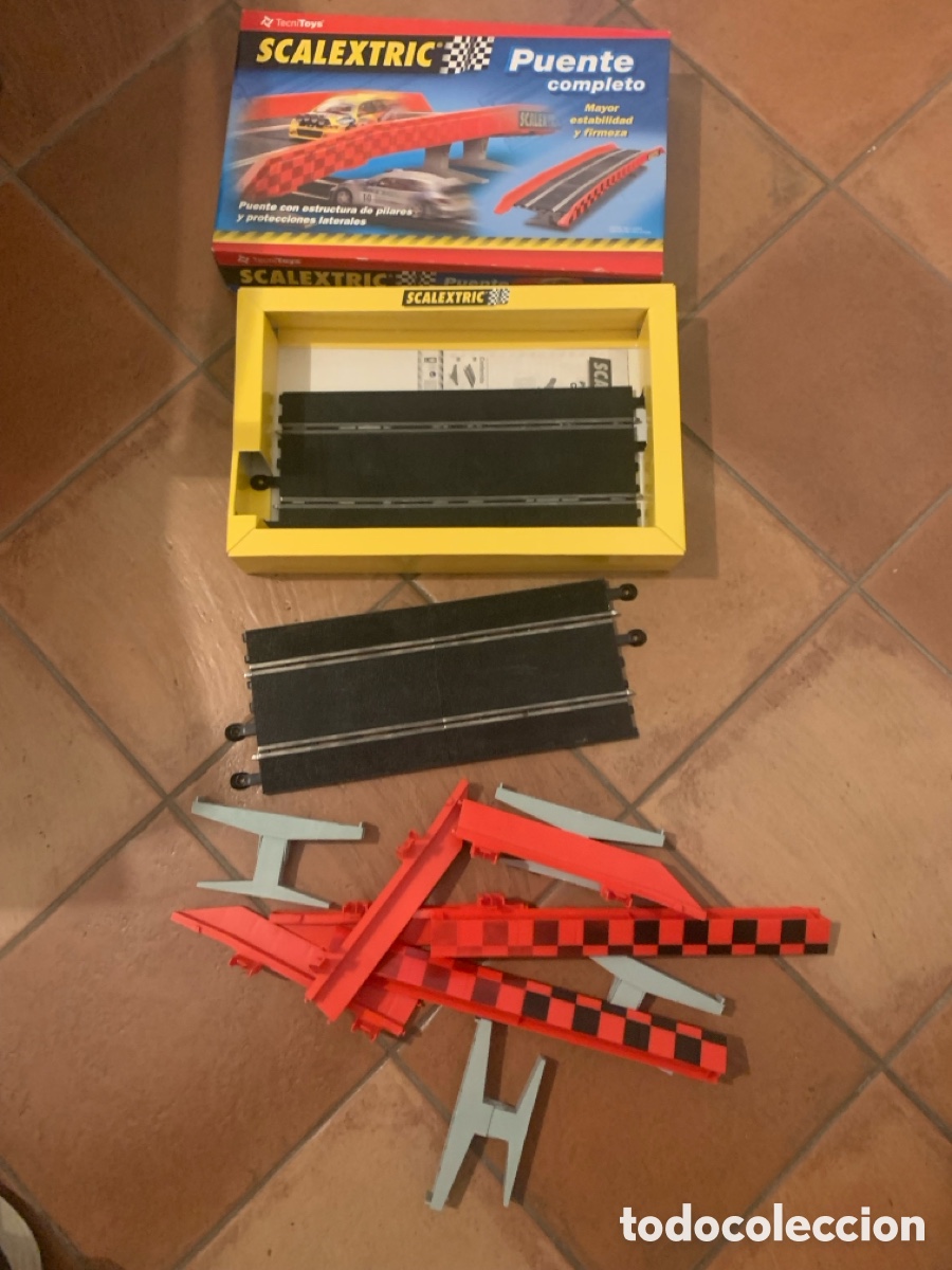 Scalextric: PUENTE COMPLETO SCALEXTRIC TECNITOYS REF 8807 - Foto 3