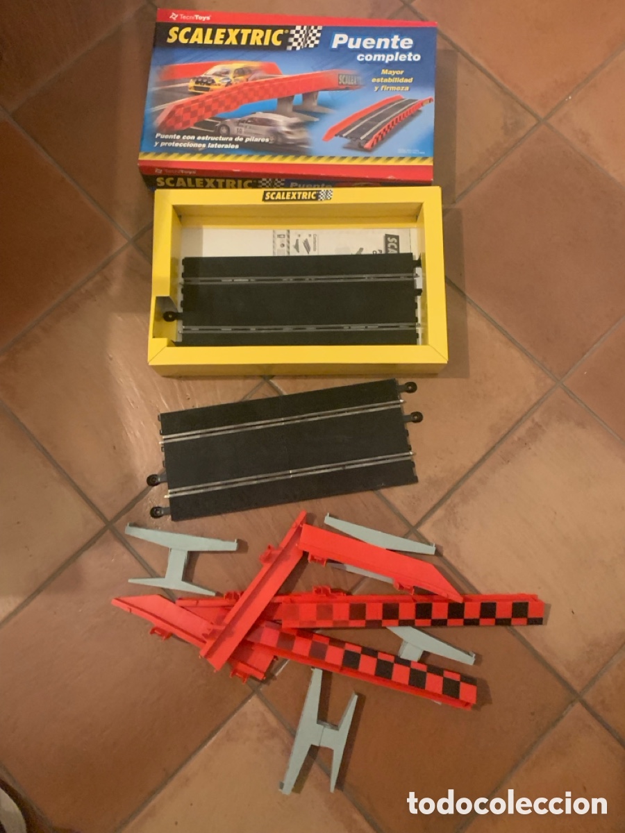 Scalextric: PUENTE COMPLETO SCALEXTRIC TECNITOYS REF 8807 - Foto 4