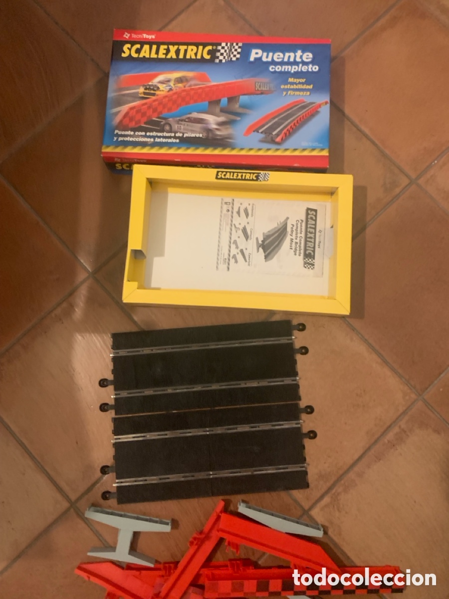 Scalextric: PUENTE COMPLETO SCALEXTRIC TECNITOYS REF 8807 - Foto 7