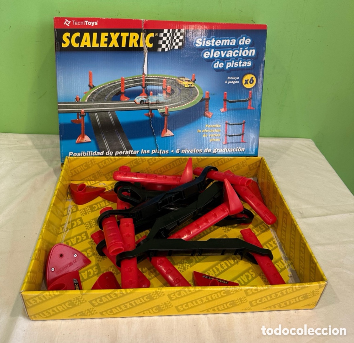 Scalextric: Scalextric TecniToys Curva Superdeslizante Chicane Efecto Hielo Espa&ntilde;a A&ntilde;os 2000