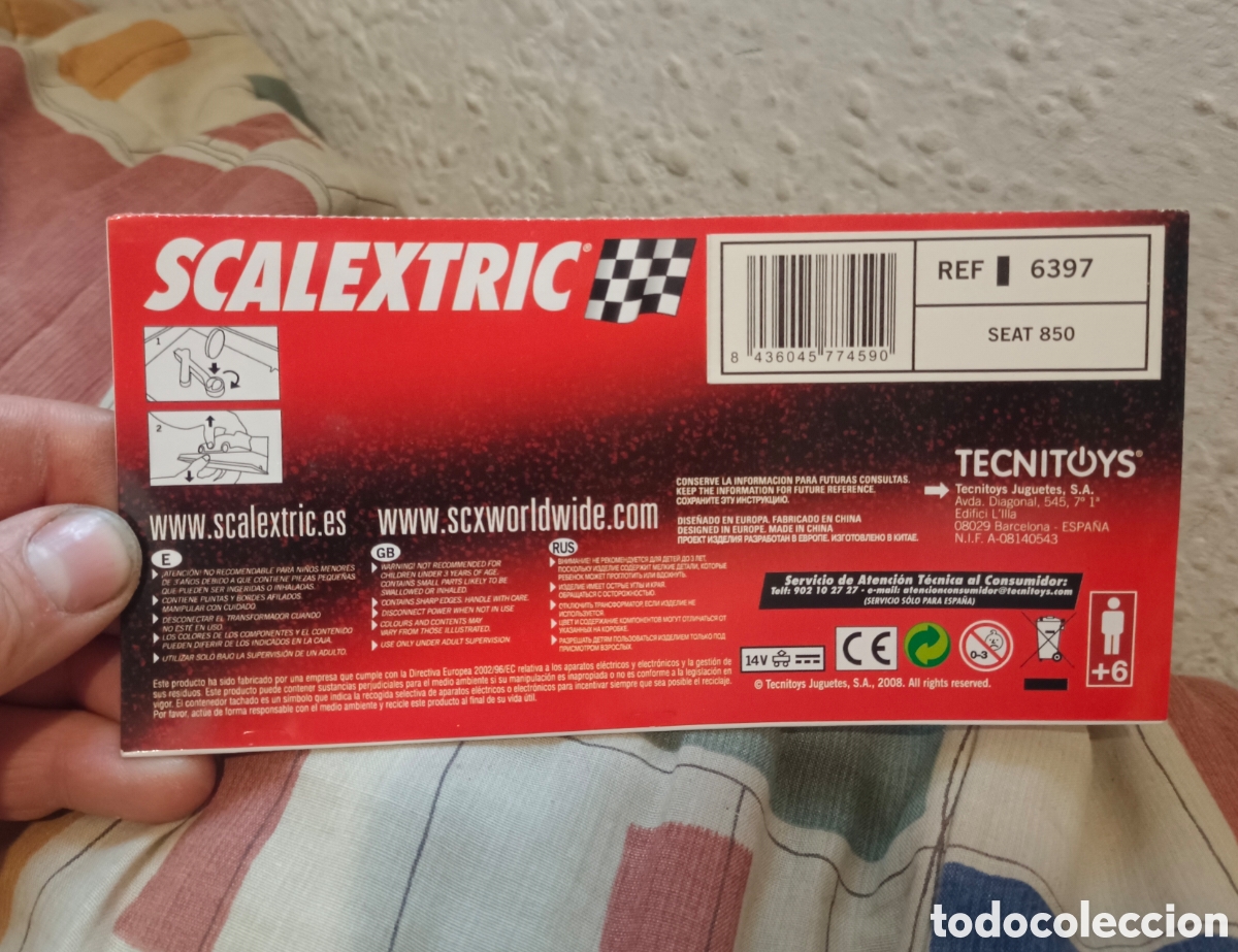 Scalextric: Parte inferior caja referencia modelo seat 850 ref 6397 scalextric tecnitoys