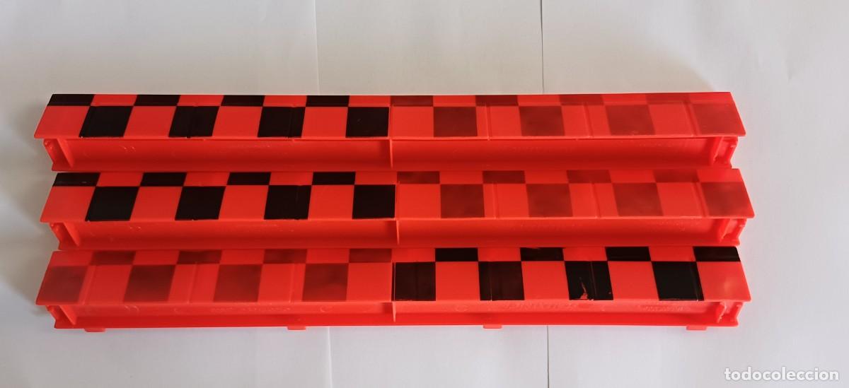 Scalextric: LOTE 3 VALLAS ROJAS SCALEXTRIC RECTAS DE 35 CM.