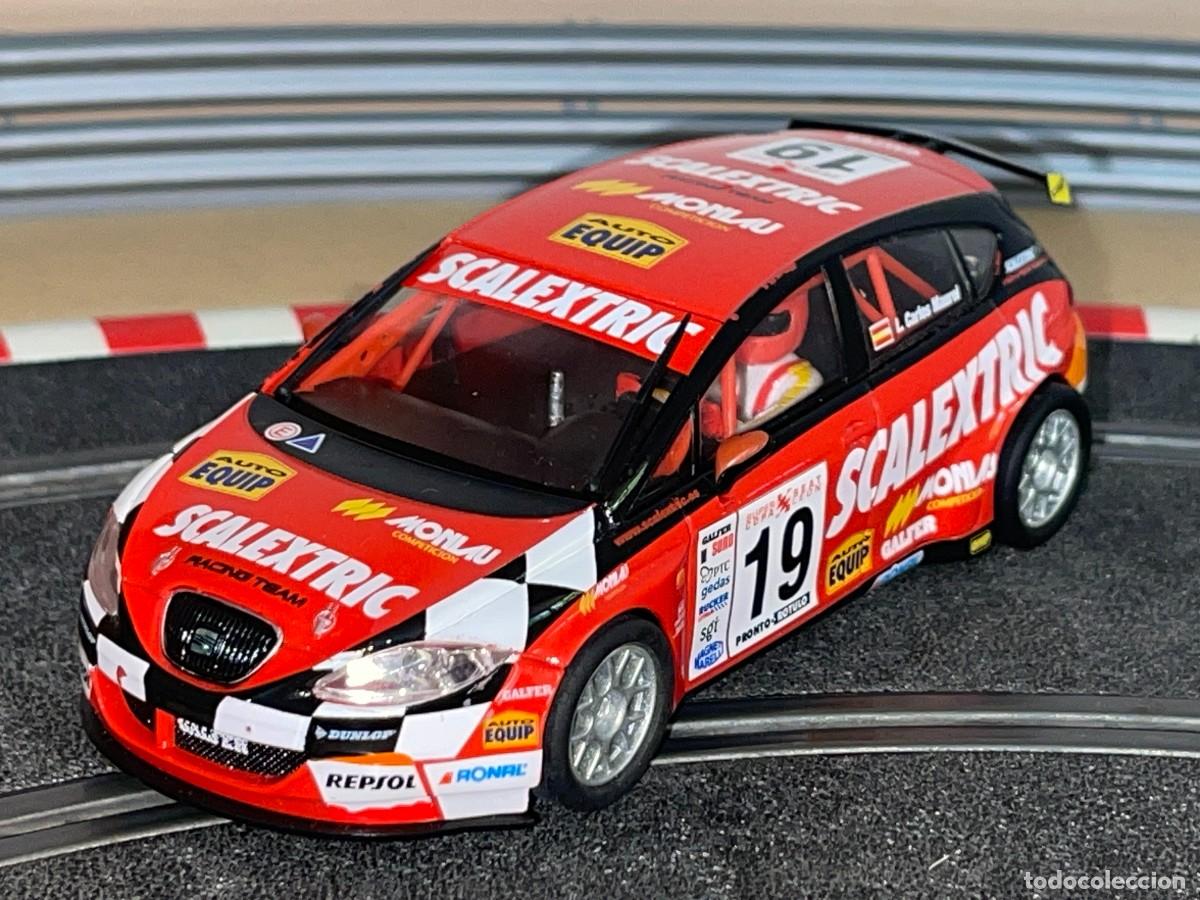 Scalextric: 82- Scalextric TecniToys SEAT LEON WTCC Monlau Repsol #19 Carlos Maurel Supercopa slot car 1:32 scx