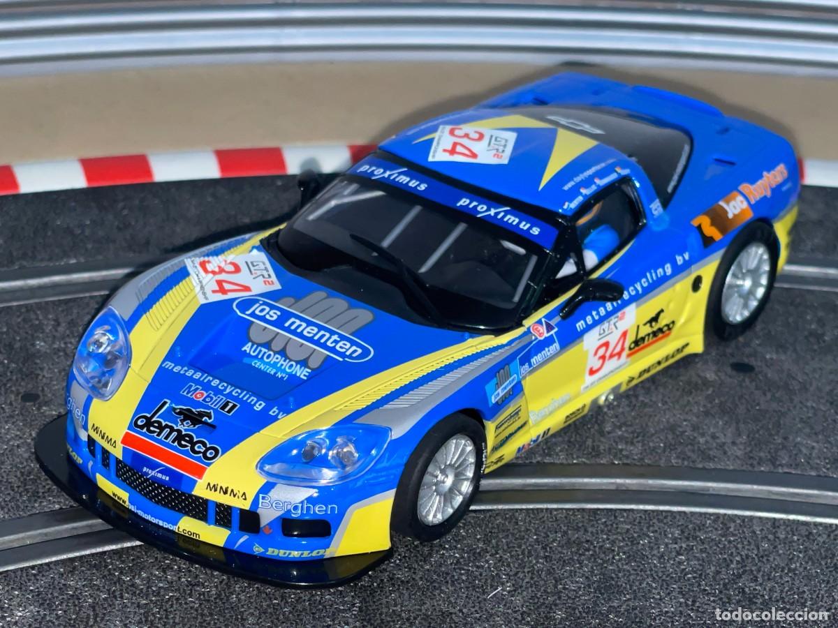 Scalextric: 93- Scalextric SCX Chevrolet Corvette C6R 2005 #34 Demeco GTR2 slot car 1:32 tecnitoys