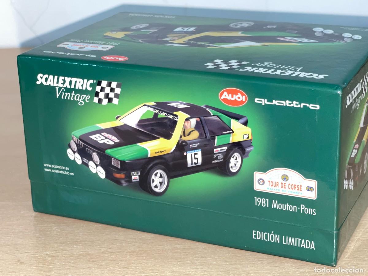 Scalextric: Scalextric Vintage AUDI QUATTRO BP 1981 Mouton - Pons Tour de Corse Edici&oacute;n Limitada Ref. A10148S300