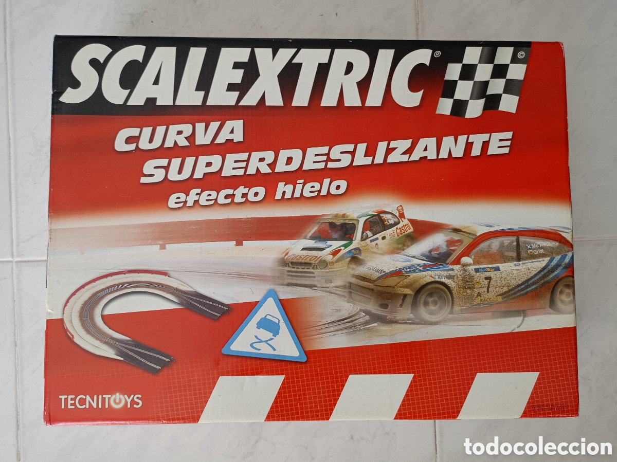 Scalextric: SCALEXTRIC CURVA SUPERDESLIZANTE EFECTO HIELO 8812. TECNITOYS