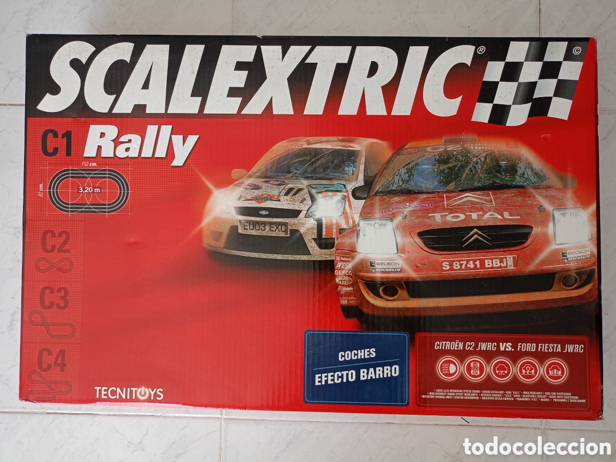 Scalextric: Pista Scalextric C1 Rally - Tecnitoys, 2004 - Ford Fiesta y Citroen C2 JWRC DESCATALOGADO