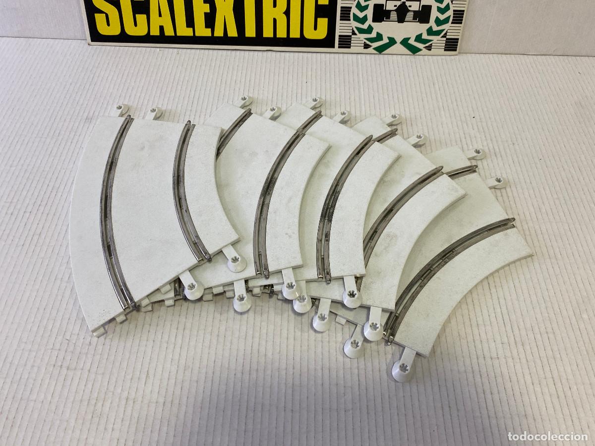 Scalextric: SCALEXTRIC TECNITOYS - 5 RARAS CURVAS BLANCAS EFECTO NIEVE NUEVAS - NO EXIN