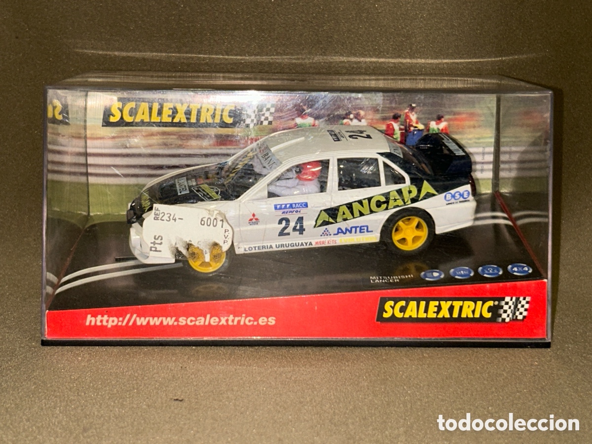 Scalextric: SCALEXTRIC MITSUBISHI LANCER EVO IV ANCAP TECNITOYS EN SU CAJA ORIGINAL *NUEVO*