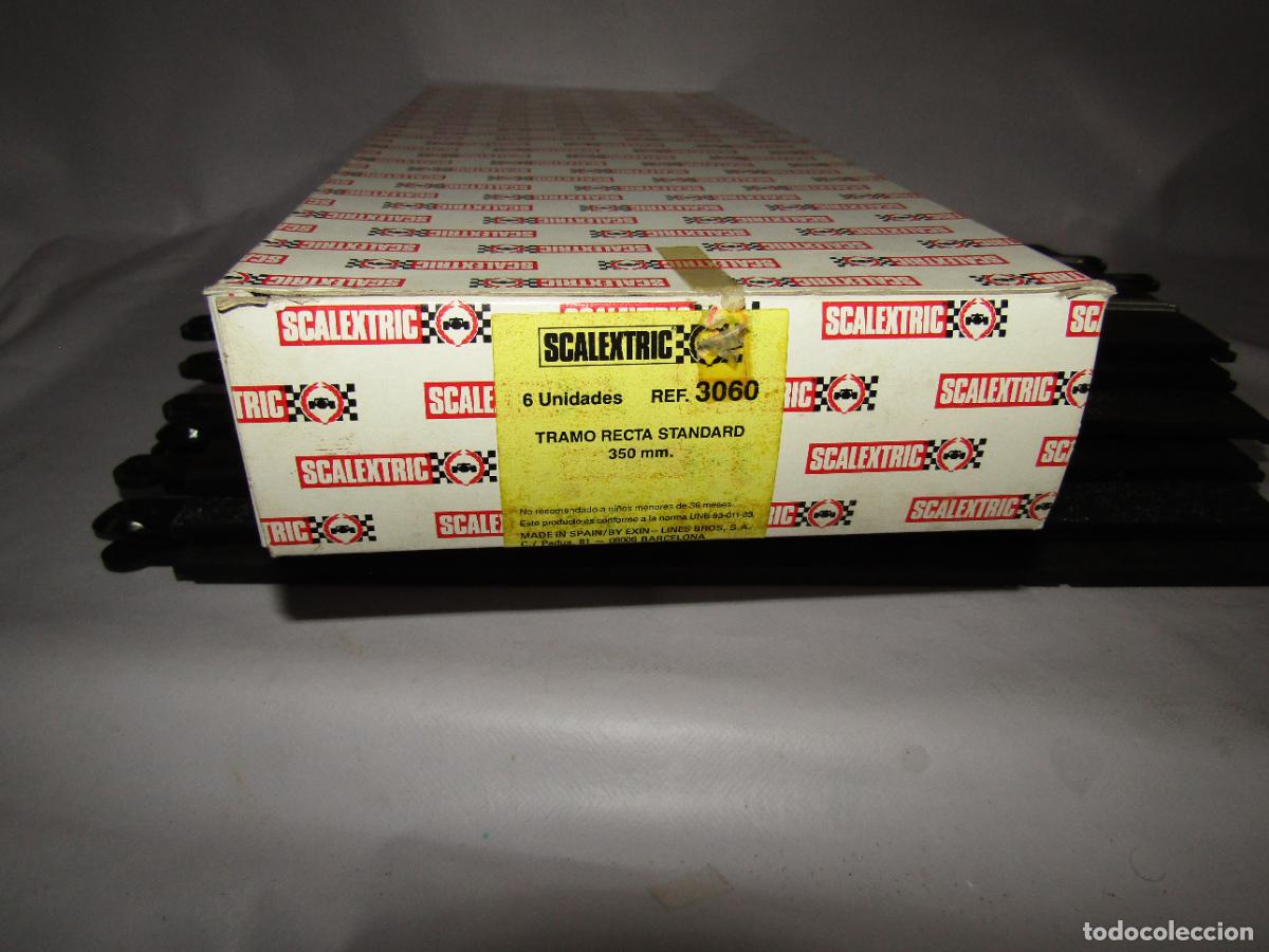 Scalextric: Antigua Caja con 6 Tramos Recta Standard 350 mm. Ref. 3060 de SCALEXTRIC EXIN