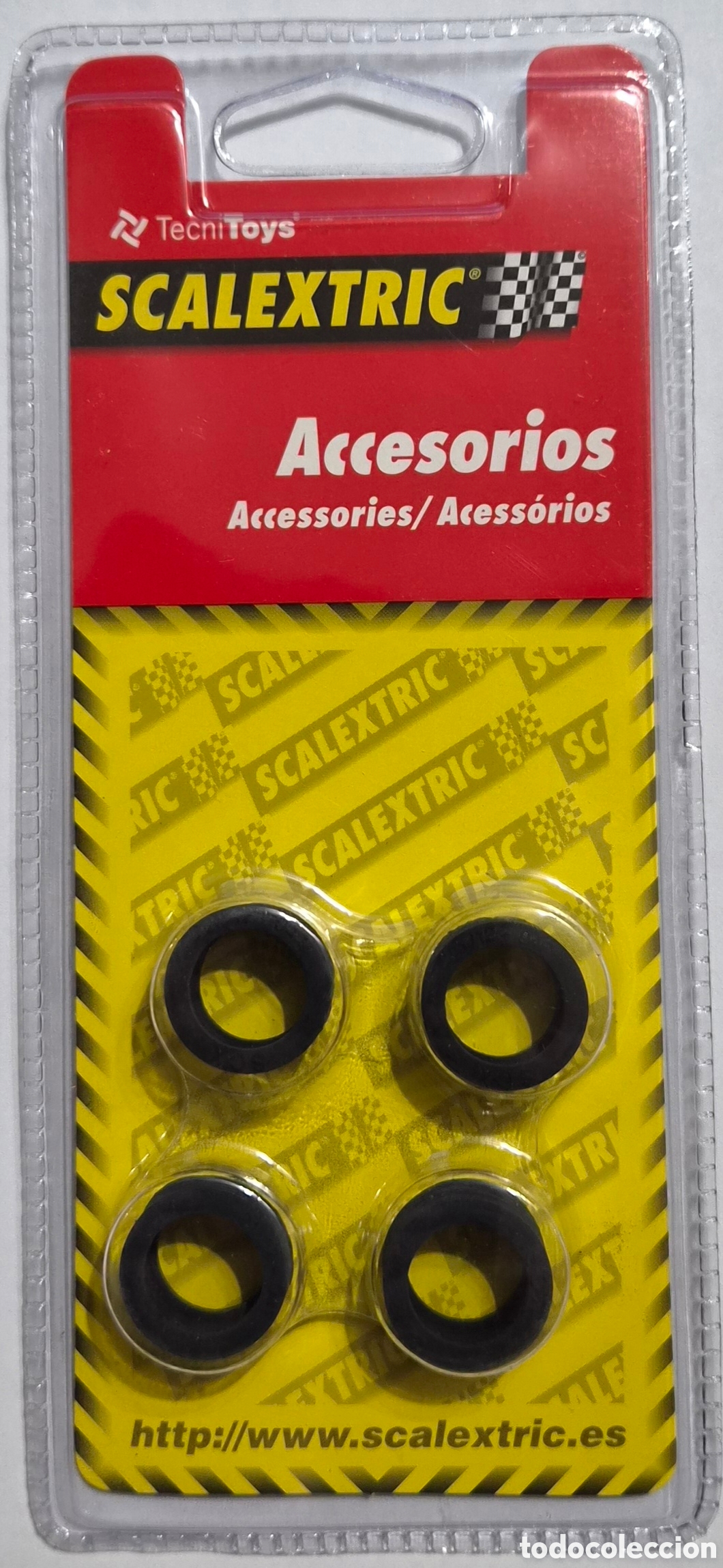 Scalextric: SCALEXTRIC 4X NEUMATICO TIPO 10 (20 X 12 MM) DOME (4) REF. 8855