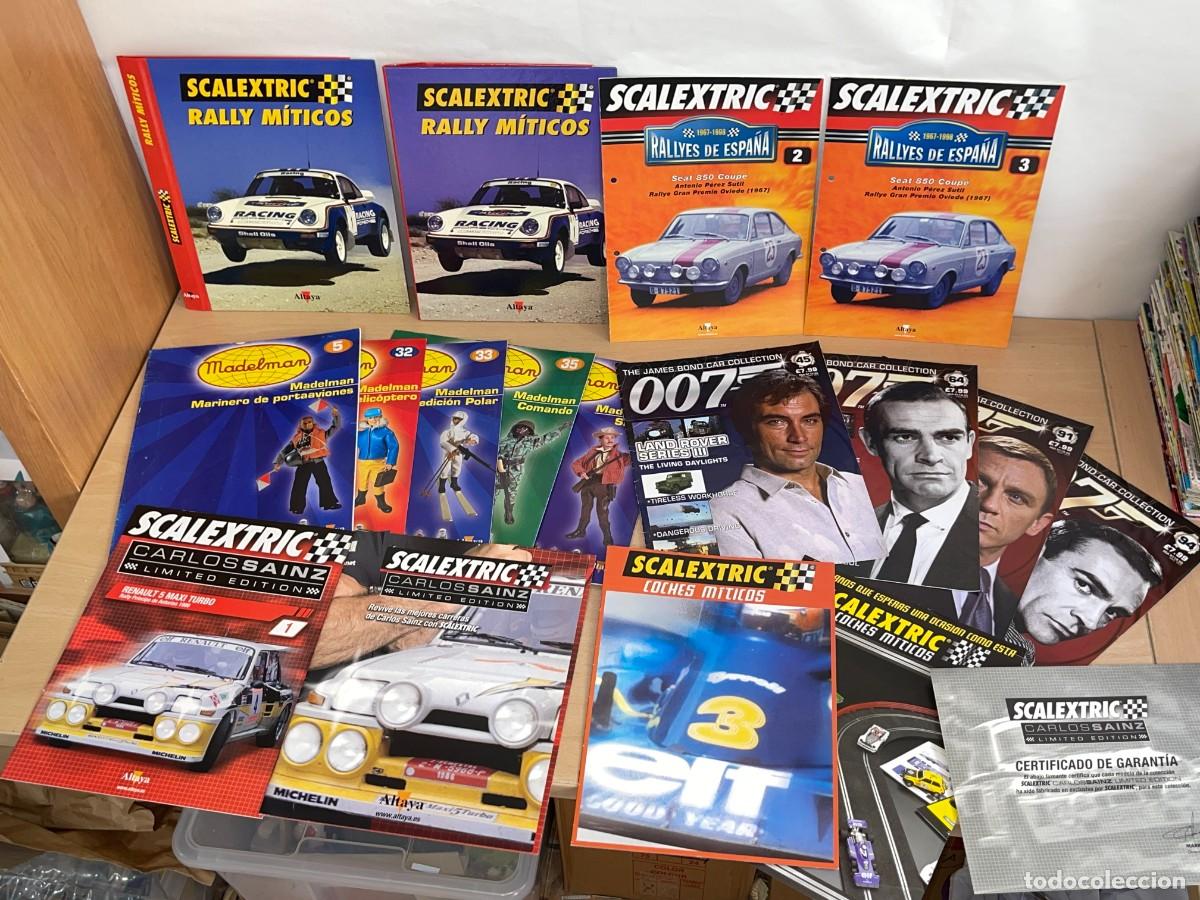 Scalextric: Lote Variado Fasc&iacute;culos Madelman Scalextric Rally M&iacute;ticos Rallyes de Espa&ntilde;a Carlos S&aacute;inz Bond 007