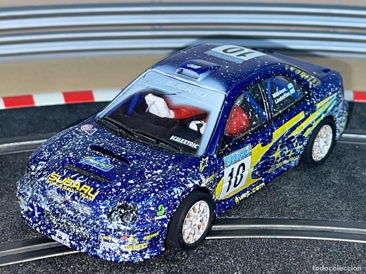 Scalextric: 95- Scalextric TecniToys SUBARU IMPREZA WRC #10 Rally Suecia Efecto Nieve Makinen Ref. 6111 1:32 scx