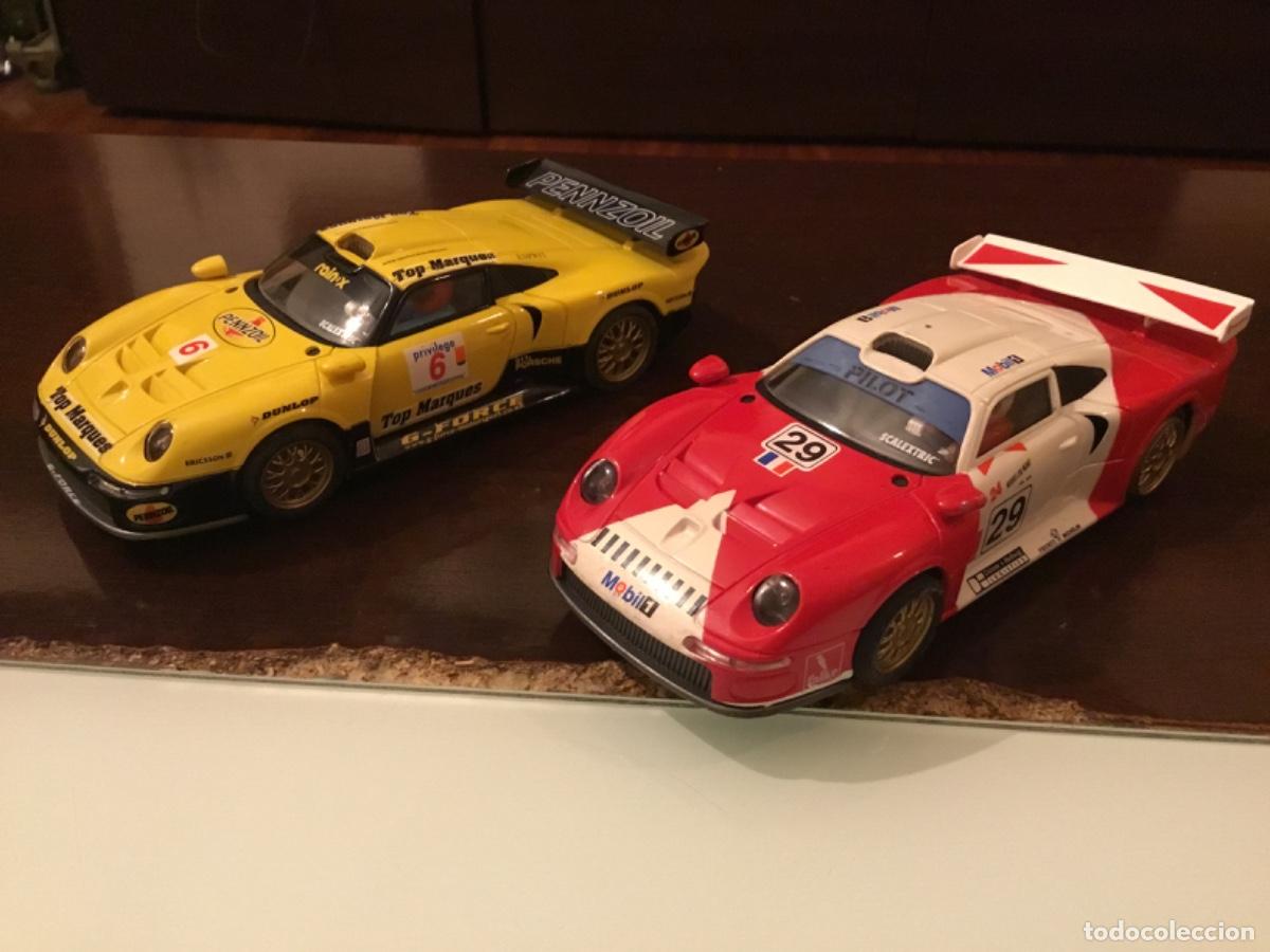 Scalextric: Lote 2 Porsche 911 GT1 scalextric,impecables