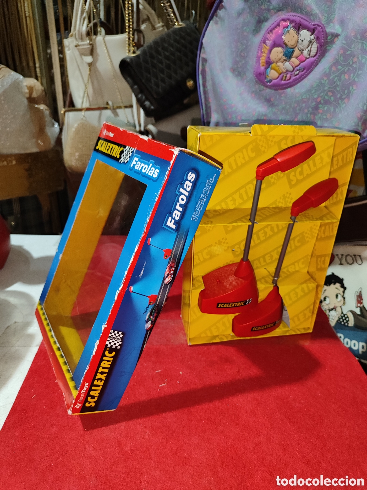 Scalextric: Farolas Scalextric Tecnitoys en caja solo una vez usadas