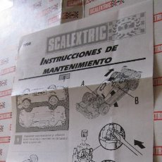 Scalextric: SCALEXTRIC TYCO: INSTRUCCIONES DE MANTENIMIENTO , SALIAN EN LOS ESTUCHES