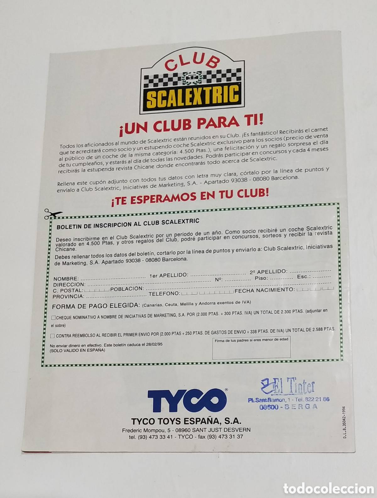 Scalextric: Cat&aacute;logo Scalextric TYCO 1994 - VINTAGE - Foto 2