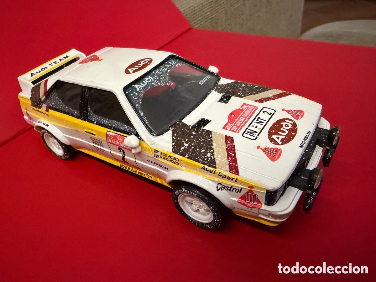 Scalextric: Audi, Quattro Audi team amarillo blanco n&uacute;mero dos