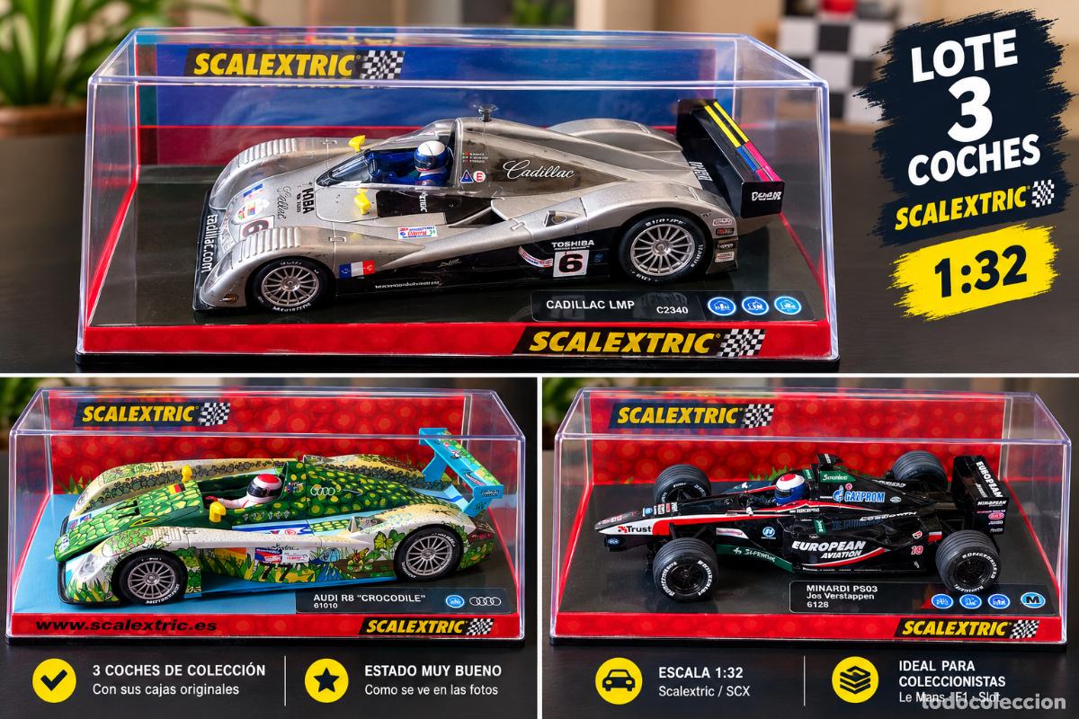 Scalextric: Lote 3 coches Scalextric Escala 1:32