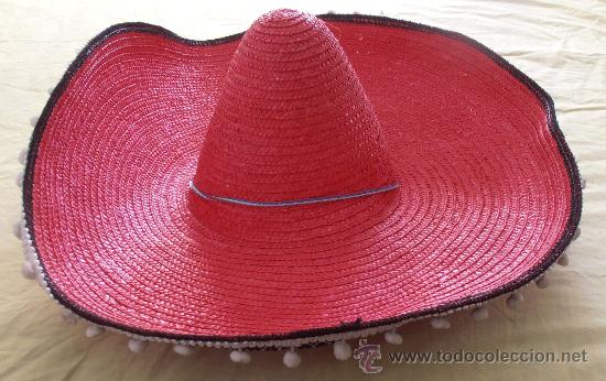 Segunda mano: SOMBRERO MEXICANO COLOR ROJO - Foto 1