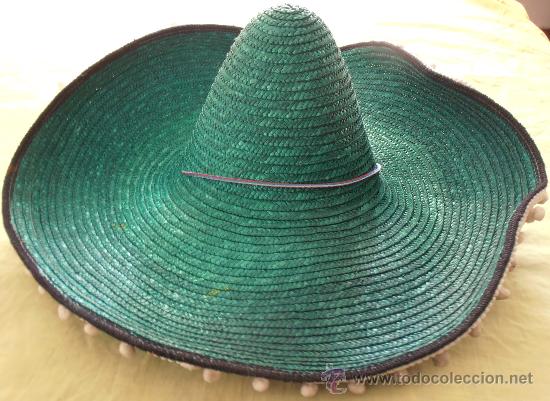 Segunda mano: SOMBRERO MEXICANO COLOR VERDE - Foto 1