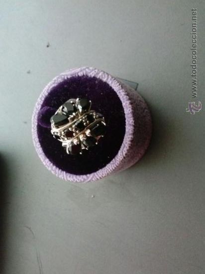Segunda Mano: Anillo en plata 925mmg pureza con &oacute;nice negro.  17mm di&aacute;metro. A&ntilde;o 1995