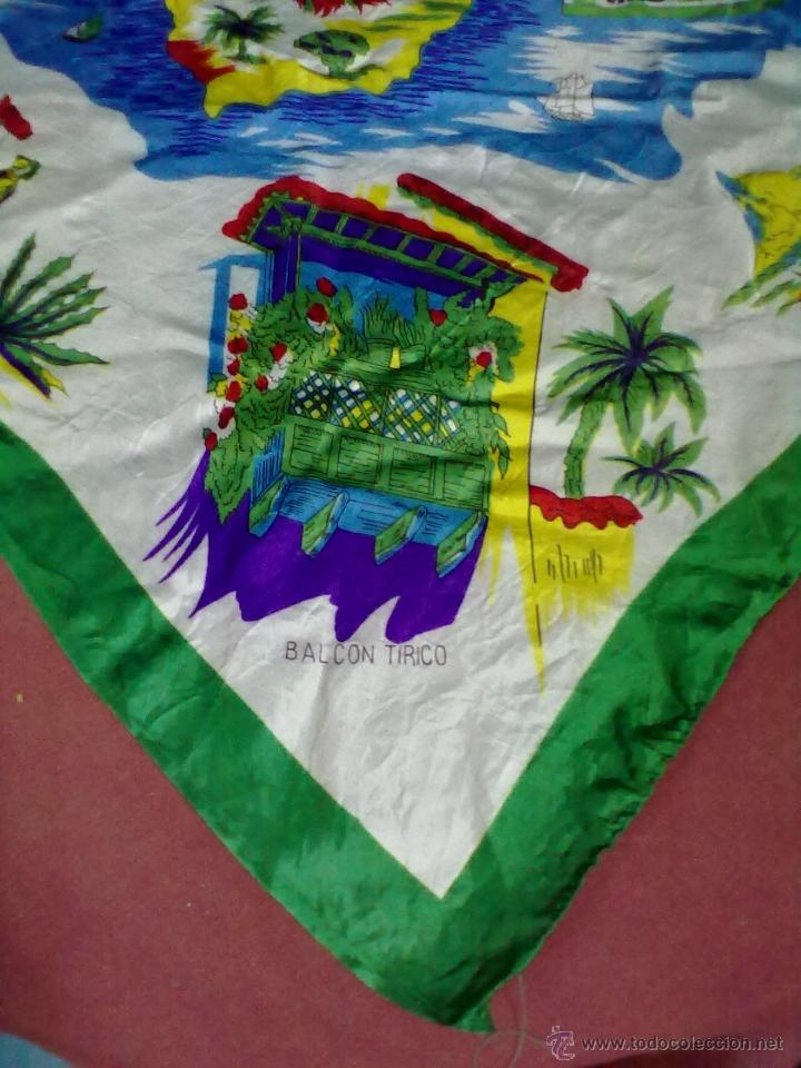 Segunda mano: PA&Ntilde;UELO DE SEDA ESTAMPADO ISLAS CANARIAS - Foto 3