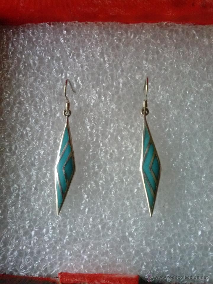Segunda mano: Pendientes en plata 925mmg pureza con turquesa - Foto 2