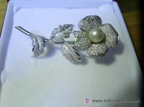 Segunda mano: Broche rodiado con perla - Foto 3