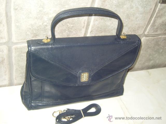 Bolso De Piel En Color Azul Oscuro El Corte Ing Sold Through Direct Sale