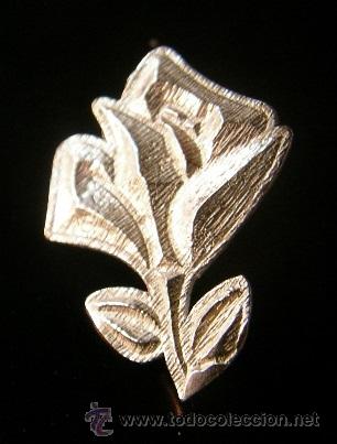Segunda mano: pin rosa en plata de ley - 22x30mm - Foto 1