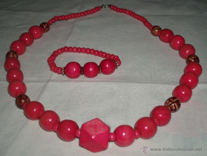 Segunda mano: collar y pulsera de madera - Foto 1