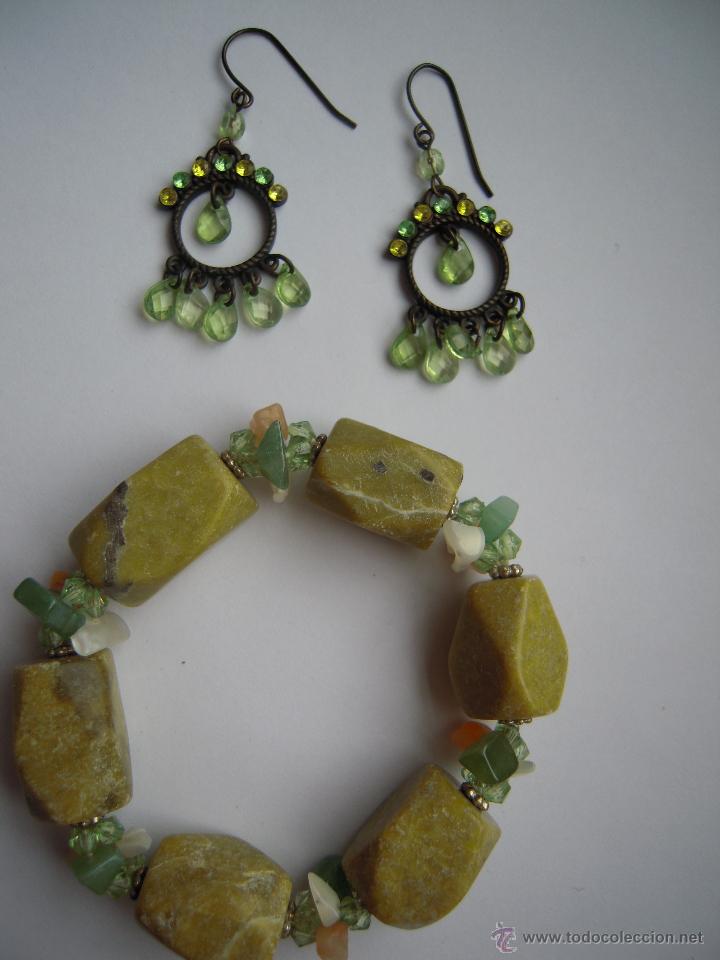 Segunda mano: Conjunto pulsera y pendientes verdes - Foto 1