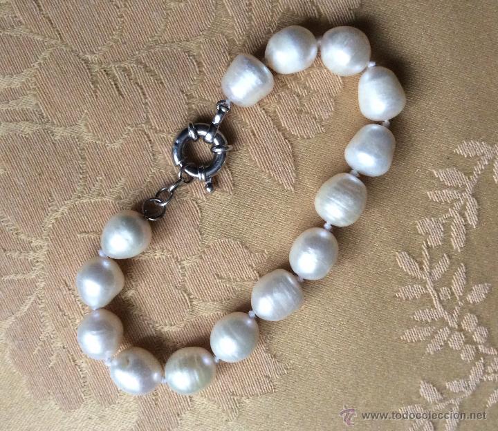 Segunda mano: PULSERA PERLAS NATURALES Y CIERRE PLATA - Foto 2