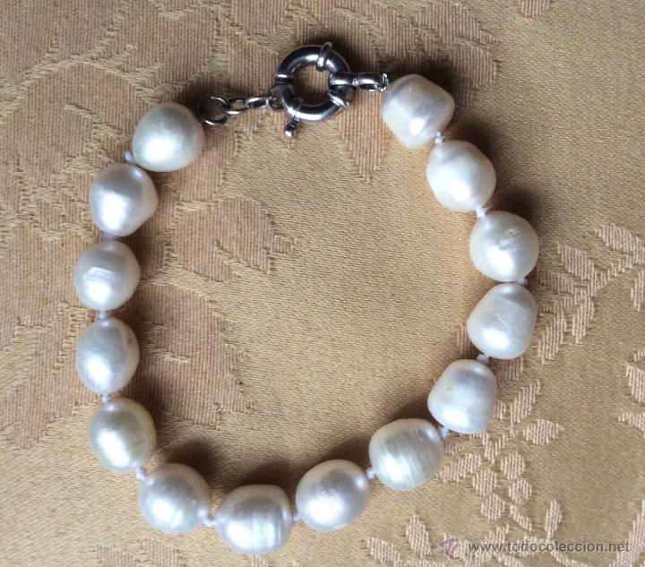 Segunda mano: PULSERA PERLAS NATURALES Y CIERRE PLATA - Foto 4