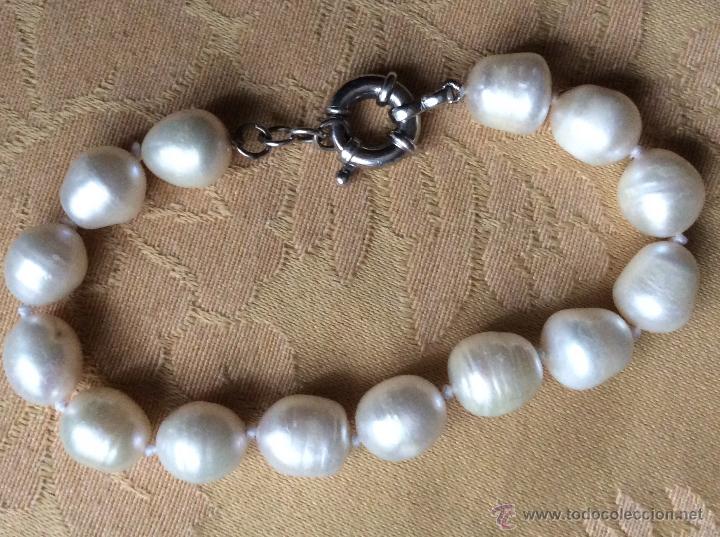 Segunda mano: PULSERA PERLAS NATURALES Y CIERRE PLATA - Foto 5