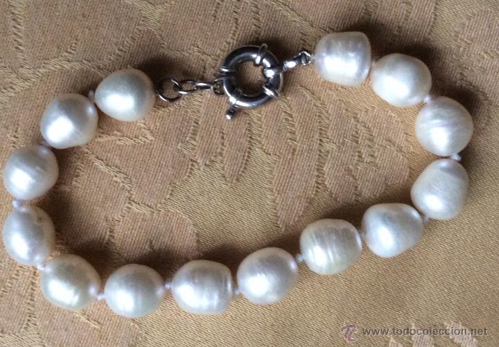 Segunda mano: PULSERA PERLAS NATURALES Y CIERRE PLATA - Foto 7