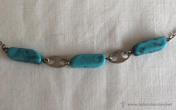 Segunda mano: GARGANTILLA, COLLAR PLATA 925 y TURQUESAS - Foto 1