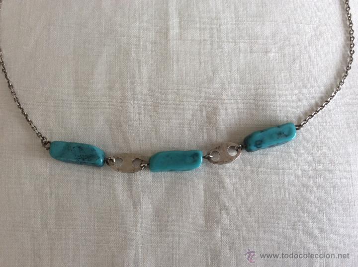 Segunda mano: GARGANTILLA, COLLAR PLATA 925 y TURQUESAS - Foto 3