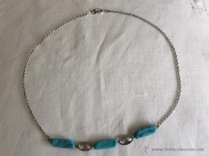 Segunda mano: GARGANTILLA, COLLAR PLATA 925 y TURQUESAS - Foto 5