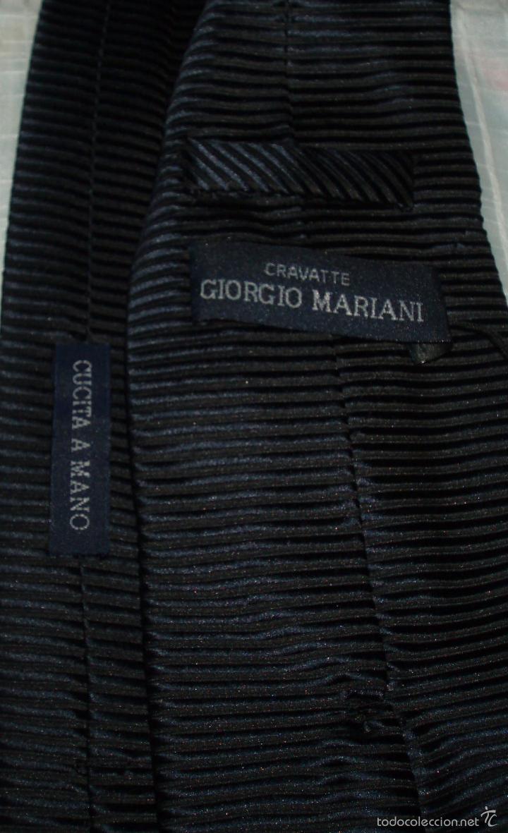 Segunda mano: corbata azul de seda hecha a mano - Foto 2