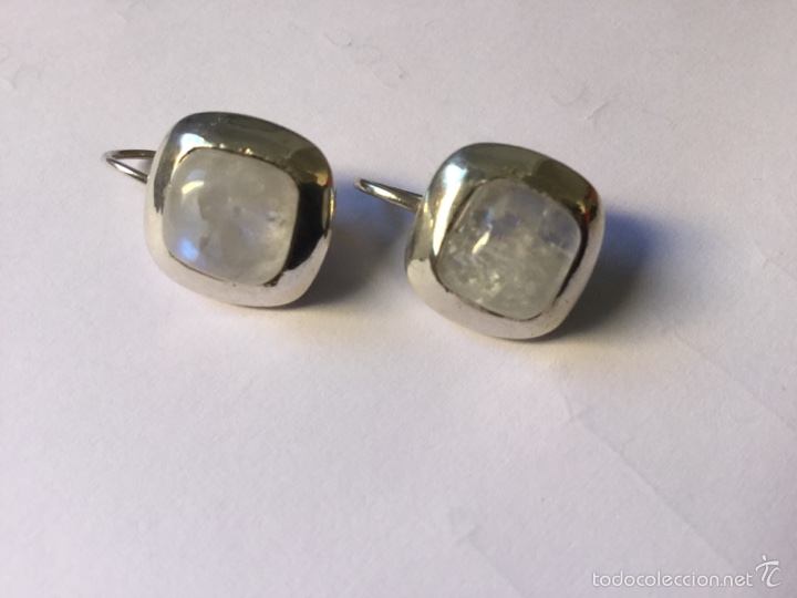 Segunda mano: Pendientes de cuarzo rosa y plata - Foto 1