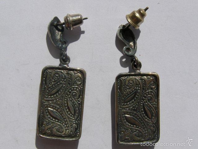 Segunda mano: PENDIENTES EN PLATA DE LEY Y CERAMICA PINTADA A MANO. - Foto 2