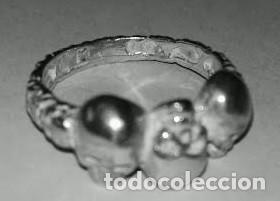 Segunda mano: Sortija tres calaveras en plata de ley adaptable - Foto 2
