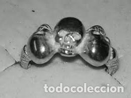 Segunda mano: Sortija tres calaveras en plata de ley adaptable - Foto 3